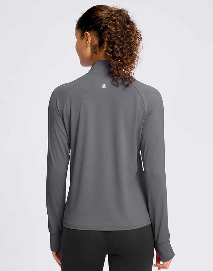 G Gradual Women's Lightweight Athletic Jacket Sun Protection UPF 50+ Zip Up 4 Pockets Long Sleeve Shirts Workout Running