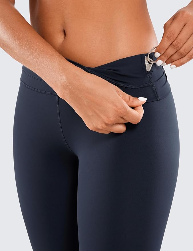 CRZ YOGA Naked Feeling Workout Leggings 25'' - High Waist Yoga Training Tight Womens Pants