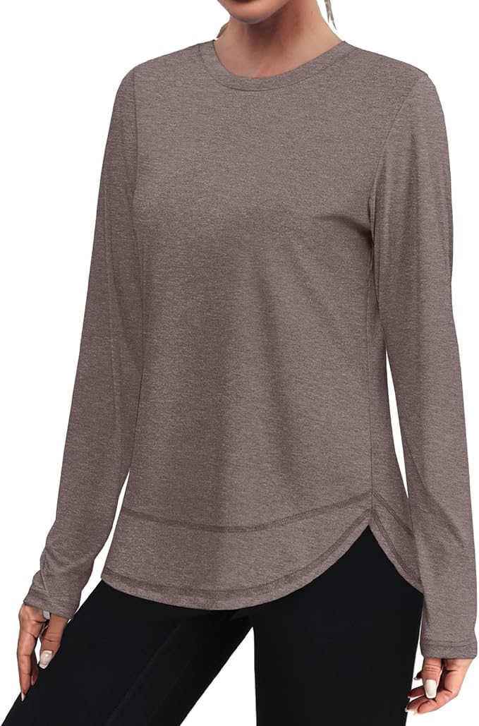 XIEERDUO Women's Workout Tops Long Sleeve Quick Dry Shirts for Hiking Running S-3XL