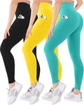Blisset 3 Pack High Waisted Leggings for Women with Pockets Soft Active Tummy Control Pants for Yoga Running & Daily Wear