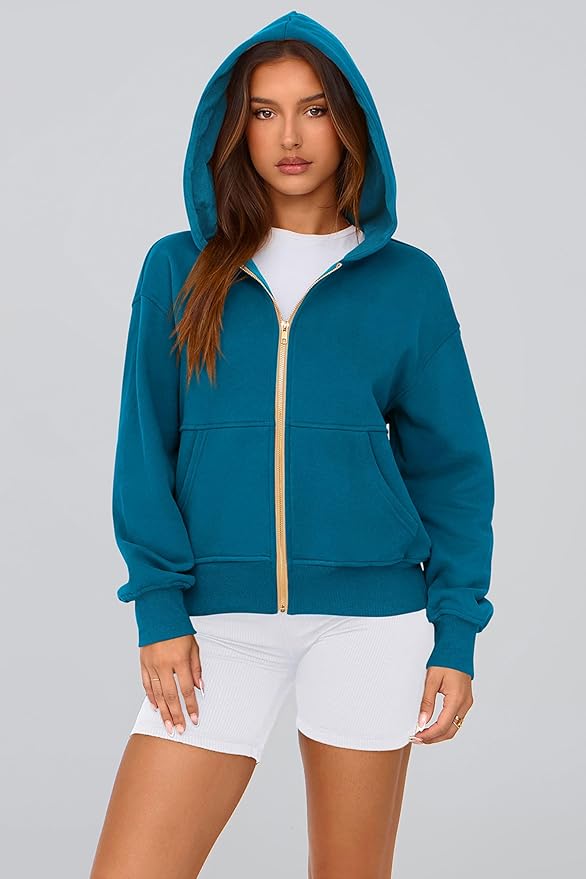 PRETTYGARDEN Hoodies for Women Sweatshirt Zip Up Hoodie Fall Fashion 2026 Trendy Long Sleeve Jackets Winter Clothing Outfits