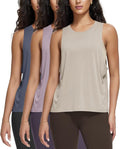 ODODOS 3-Pack Loose Tank Tops for Women Sleeveless Gym Athletic Workout Tops Yoga Shirts