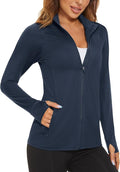 MAGCOMSEN Women's UPF 50+ Lightweight Athletic Jacket Sun Protection Full Zip Long Sleeve Shirts Hiking Outdoor Pockets