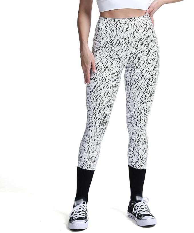 Aoxjox Women's Trinity High Waisted Yoga Pants with Pockets Cross-Waist Tummy Control Buttery Soft Workout Leggings 26"