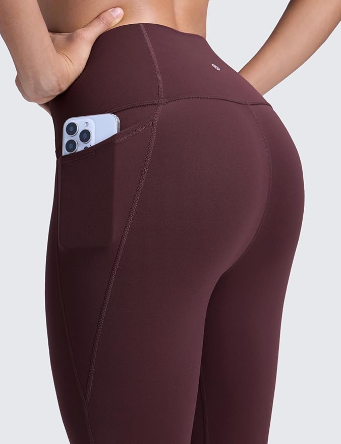 CRZ YOGA Butterluxe Workout Leggings Pockets 28'' - High Waisted Gym Womens Yoga Pants Running Buttery Soft