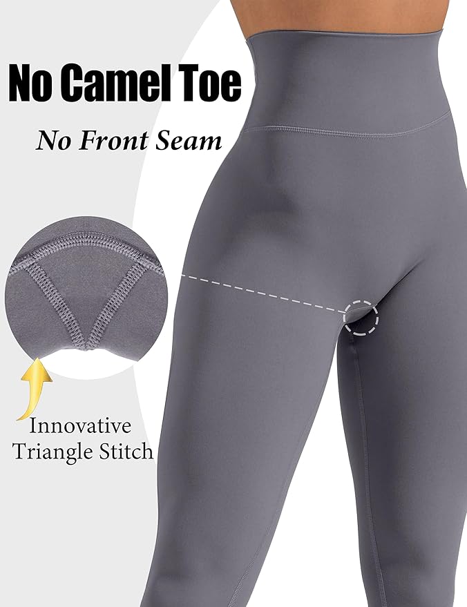 Olmlmt No Front Seam Workout Leggings for Women Tummy Control Butt Lifting Leggings Buttery Soft Gym Yoga Pants