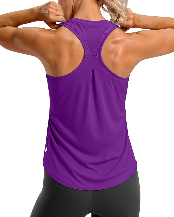G Gradual Women's Workout Tank Tops Racerback Athletic Yoga Tops Loose Fit Sleeveless Running Gym Sports Shirts for Women