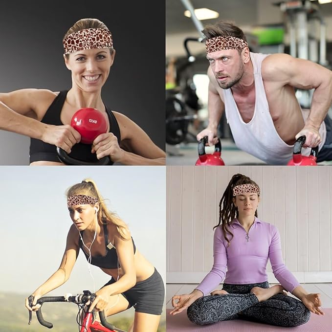 4 Piece Gym Sets Women Racerback Sports Bra with Back Pocket, Matching Flare Yoga Pants And Sweatband