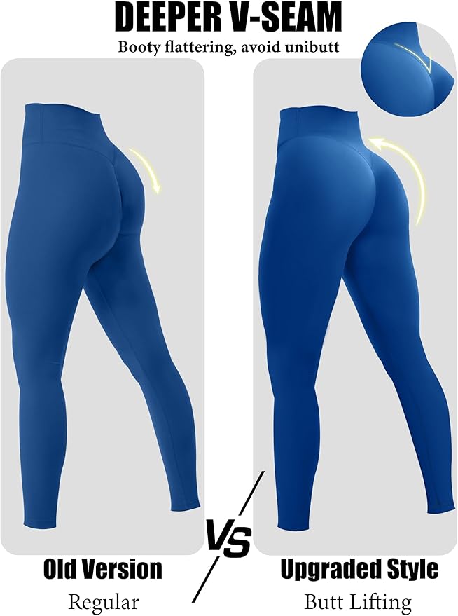 Olmlmt No Front Seam Workout Leggings for Women Tummy Control Butt Lifting Leggings Buttery Soft Gym Yoga Pants