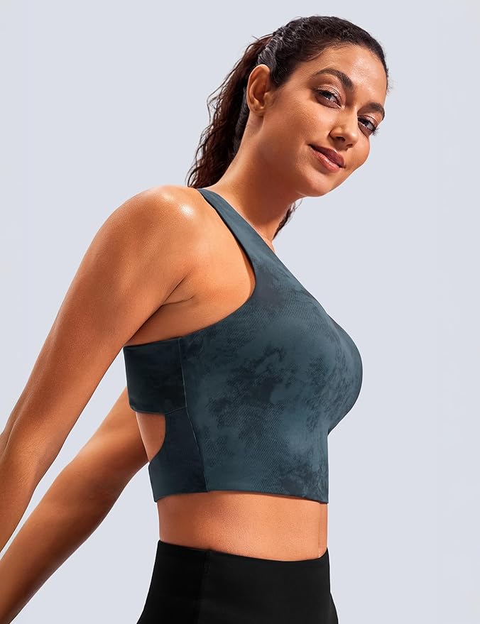 Sports Bras for Women Criss-Cross Back Padded Workout Tank Tops Medium Support Crop Tops for Women