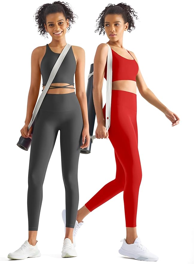 3 Pack Leggings with Pockets for Women,Butt Lift High Waisted Tummy Control Workout Yoga Pants Reg & Plus Size