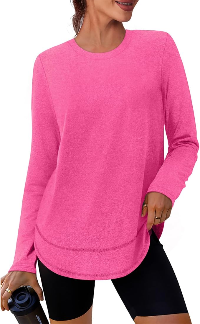 XIEERDUO Women's Workout Tops Long Sleeve Quick Dry Shirts for Hiking Running S-3XL