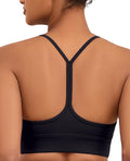 Womens Y-Back Sports Bra, Weightless Padded Yoga Bra, Spaghetti Strap Low Impact Gym Top for Workout & Daily Wear