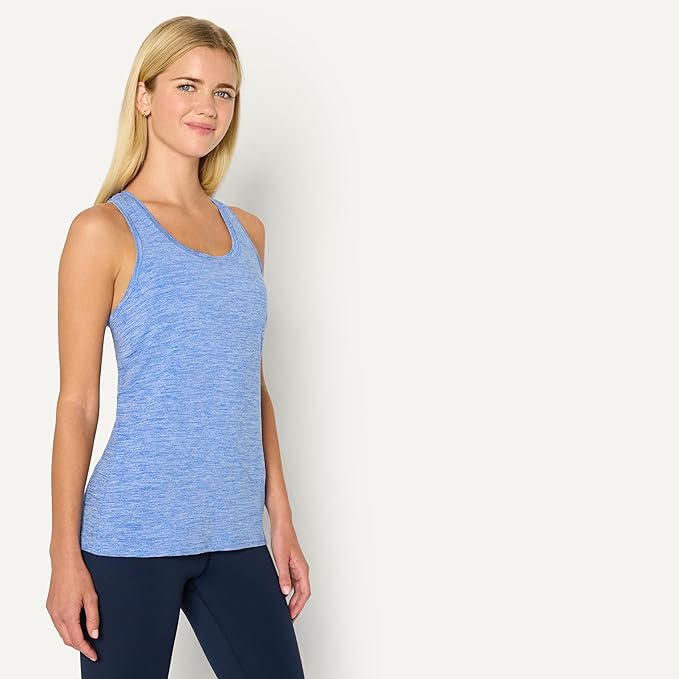 Amazon Essentials Women's Active Quick Dry Tech Stretch Racerback Scoop Neck Tank Top, Multipacks