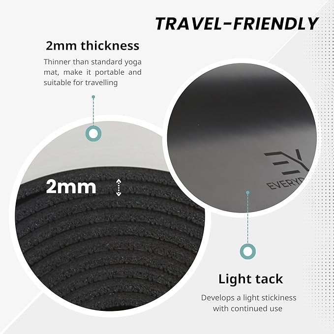 𝗘𝘃𝗲𝗿𝘆𝗱𝗮𝘆 𝗬𝗼𝗴𝗮 Mat Premium Edition, Non-Slip Exercise & Fitness Mat - Eco-Friendly, Anti-Tear, 3-5mm Thickness for Yoga, Pilates & Floor Workouts