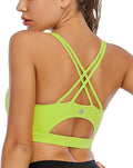 RUNNING GIRL Sports Bras for Women,Padded Sports Bra Tank Top Sexy Crisscross Back High Impact Longline Workout Yoga Bra