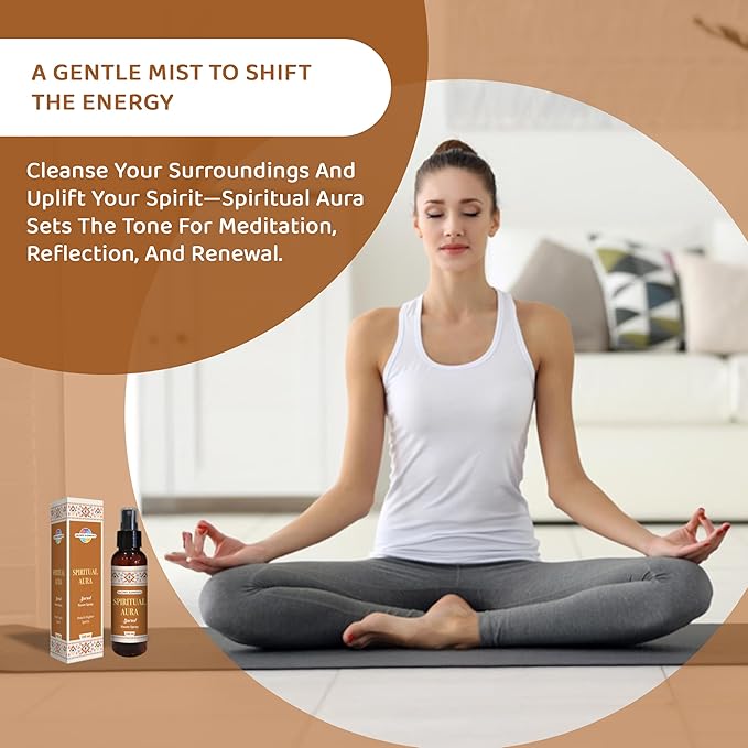 Sacred Element's Spiritual Aura Room Spray | Natural Purifying Mist for Energy Clearing, Negativity Release, Spiritual Balance & Aromatherapy | 3.38 Fl Oz / 100ml Non-Toxic Air Freshener