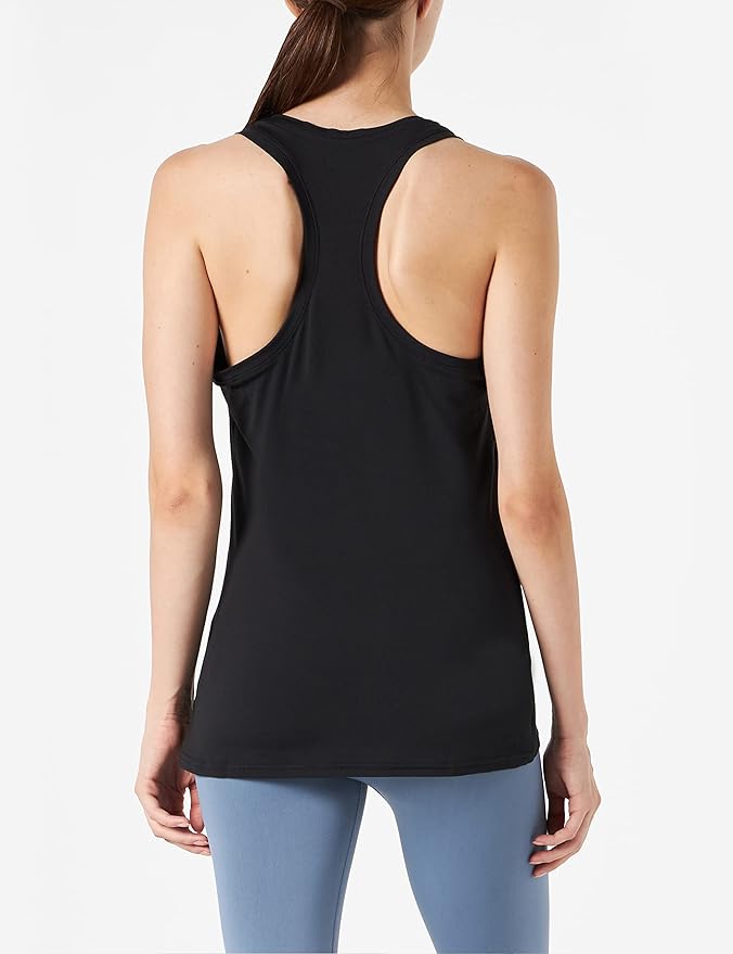 Amazon Essentials Women's Active Quick Dry Tech Stretch Racerback Scoop Neck Tank Top, Multipacks