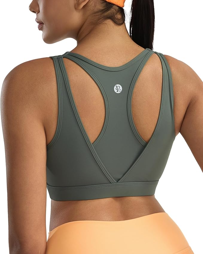 RUNNING GIRL Sports Bras for Women High Support,Molded Cup High Impact Sports Bra Racerback Workout Yoga Running Bra