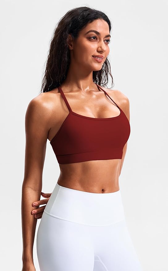 JOYSPELS Comfy Racerback Sports Bras for Women with Removable Pads Luxury Dupe for Workout & Daily Use, A-C Cups