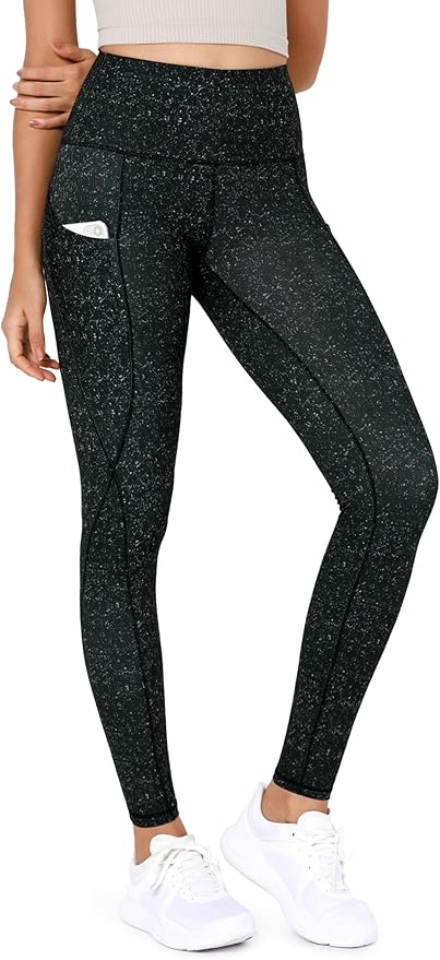 ODODOS Women's High Waisted Yoga Leggings with Pockets, Tummy Control Non See Through Workout Athletic Running Yoga Pants