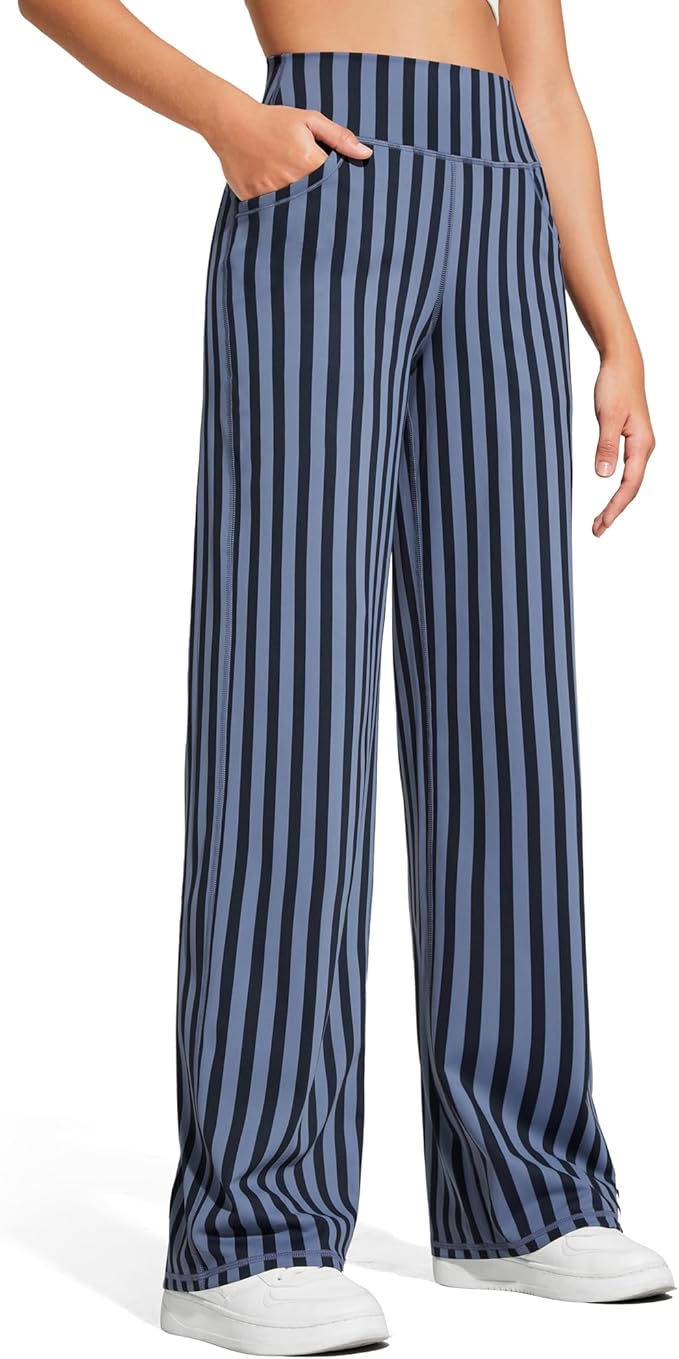 Promover Wide Leg Pants Woman Yoga Pants with Pockets Stretch Loose Casual Lounge Sweatpants Petite/Regular/Tall