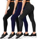 FULLSOFT 3 Pack Leggings for Women High Waisted Soft Black Yoga Pants for Workout Athletic Running Reg & Plus Size