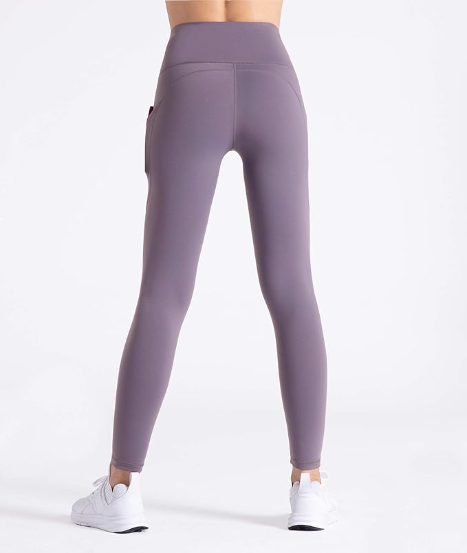 THE GYM PEOPLE Thick High Waist Yoga Pants with Pockets, Tummy Control Workout Running Yoga Leggings for Women