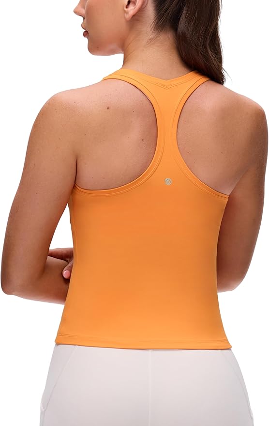 CRZ YOGA Butterluxe Racerback Tank Tops for Women - Yoga Workout Casual Gym Athletic Camisole Tight Sleeveless Shirts