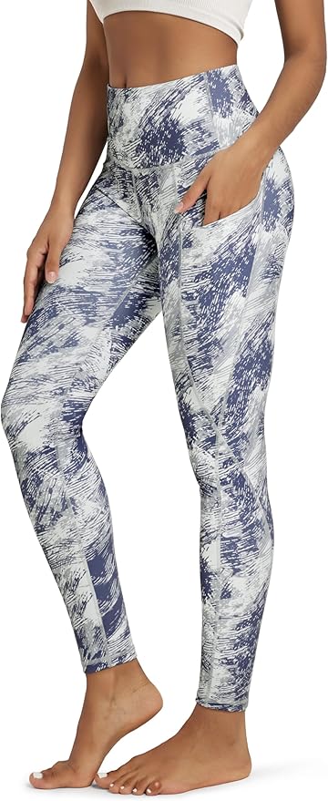 ODODOS Women's High Waisted Yoga Leggings with Pockets, Tummy Control Non See Through Workout Athletic Running Yoga Pants