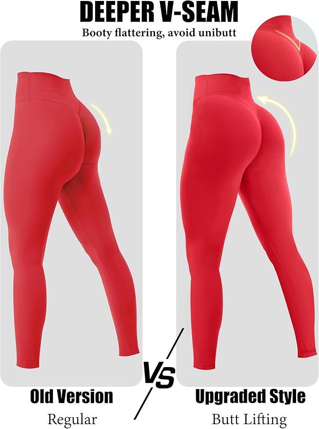 Olmlmt No Front Seam Workout Leggings for Women Tummy Control Butt Lifting Leggings Buttery Soft Gym Yoga Pants