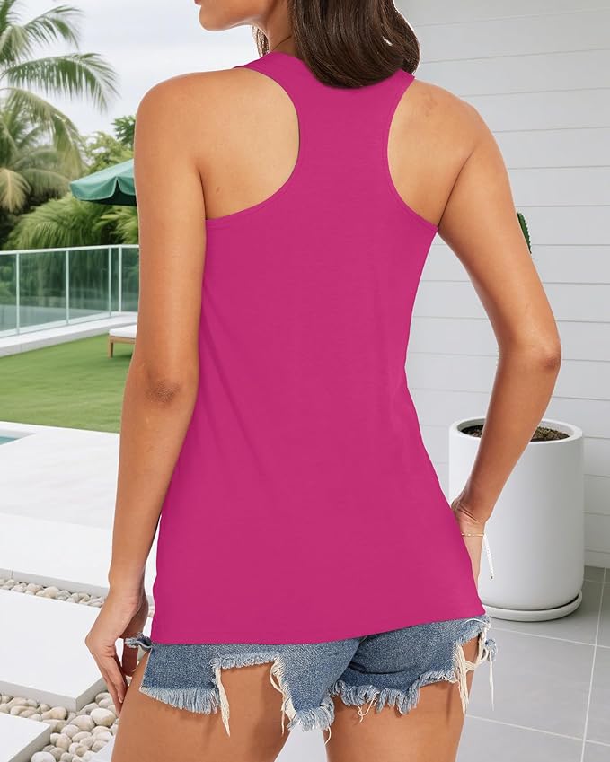JILUVIN Tank Tops for Women Racerback Summer Sleeveless Casual Graphic Basic Top Shirts 2026
