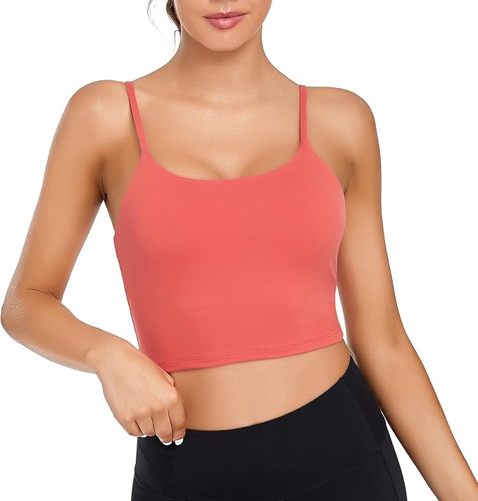 Lemedy Women Padded Sports Bra Fitness Workout Running Shirts Yoga Tank Top