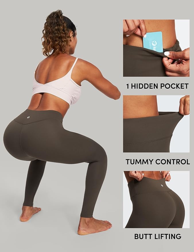 IUGA High Waisted Leggings for Women Running Workout Leggings with Inner Pocket Yoga Pants for Women