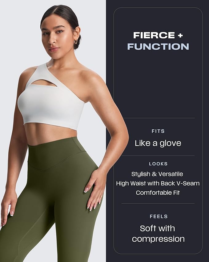 Aoxjox High Waisted Workout Leggings for Women Tummy Control Buttery Soft Yoga Metamorph Deep V Pants 26"