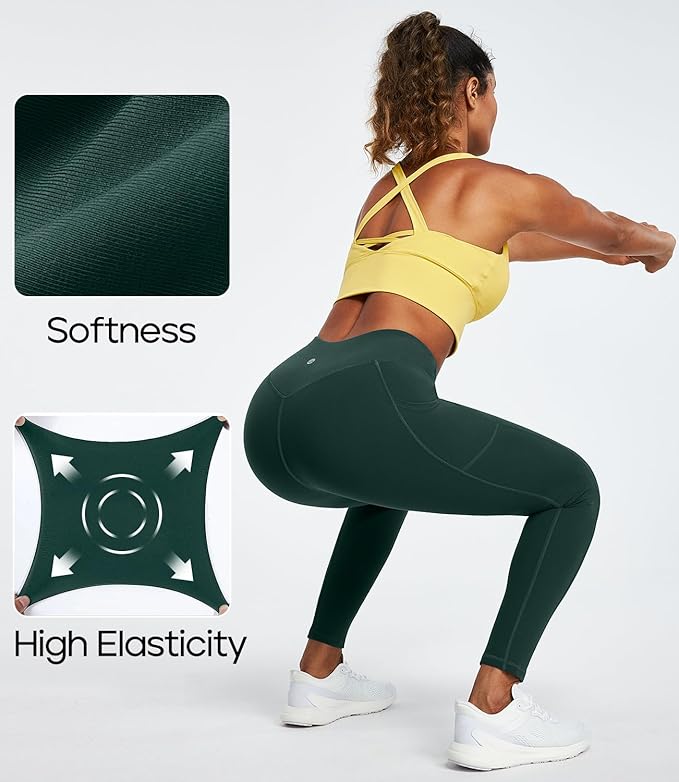 Heathyoga Leggings with Pockets for Women Tummy Control High Waisted Yoga Pants with Pockets for Women Workout Leggings
