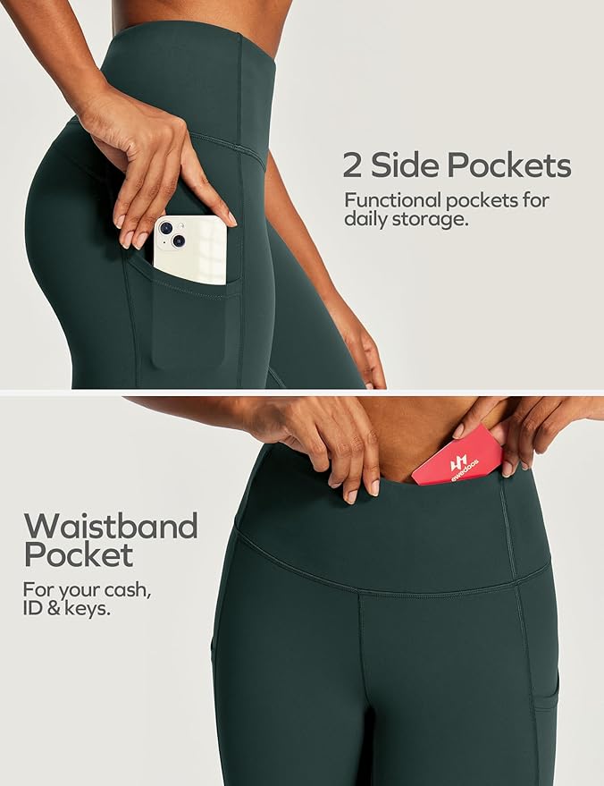 Ewedoos Capri Leggings for Women High Waisted Yoga Pants with Pockets for Women Tummy Control Workout Leggings Yoga Capris