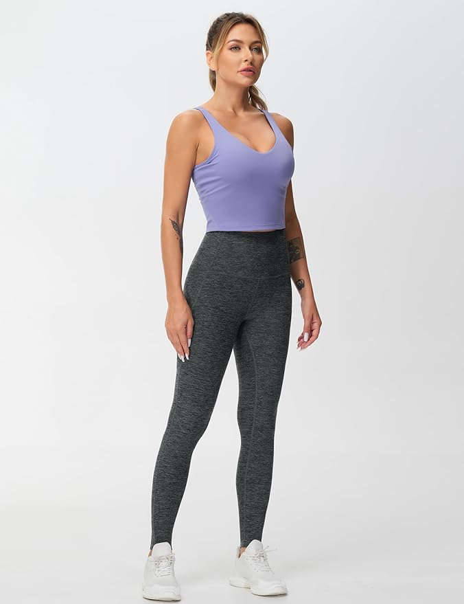 THE GYM PEOPLE Thick High Waist Yoga Pants with Pockets, Tummy Control Workout Running Yoga Leggings for Women