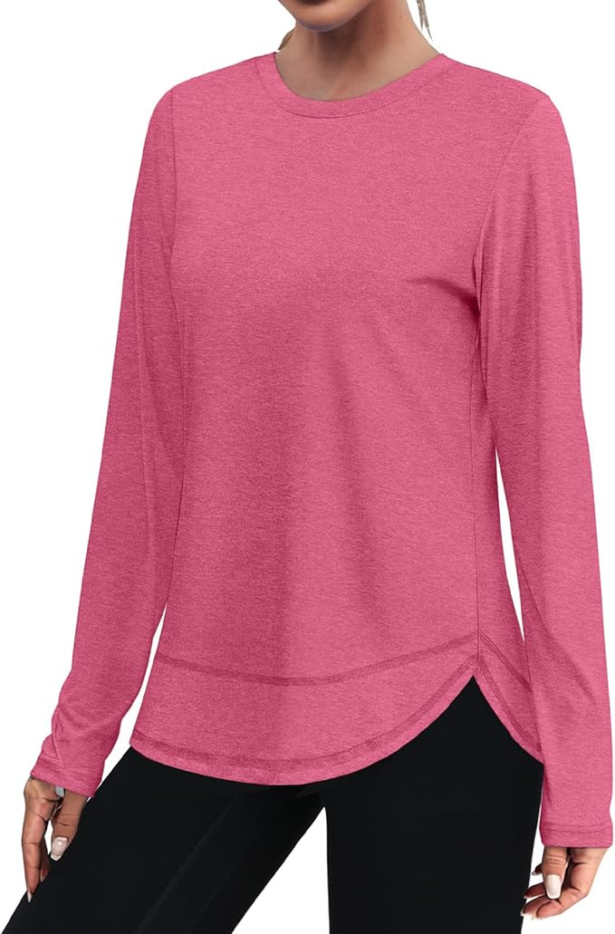 XIEERDUO Women's Workout Tops Long Sleeve Quick Dry Shirts for Hiking Running S-3XL