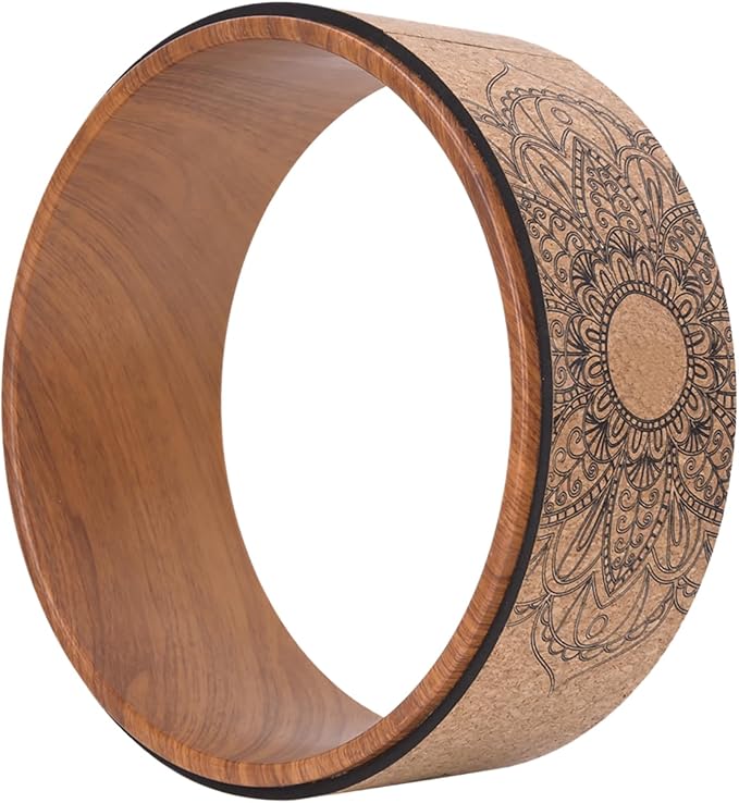 High Density PU Rubber Yoga Wheel for Stretching and Flexibility to Help Back Aches and Tension, Tear, Flexible Roller Designed, Extend Premium Back Roller