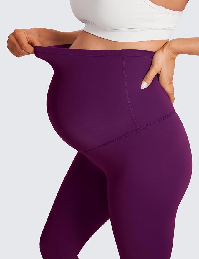 CRZ YOGA Butterluxe Maternity Leggings 25" - Over The Belly Buttery Soft Workout Activewear Yoga Womens Pregnancy Pants