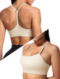Buauty Sports Bra for Women, Y Back Light Support Workout Bra with Removable Pads for Yoga Pilates Gym