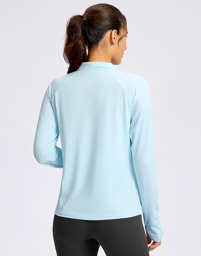 G Gradual Women's Lightweight Athletic Jacket Sun Protection UPF 50+ Zip Up 4 Pockets Long Sleeve Shirts Workout Running