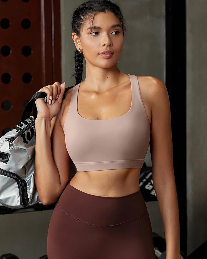 RUNNING GIRL Sports Bras for Women, Molded Cup High Impact Sports Bra Workout Bras for Women High Support Racerback