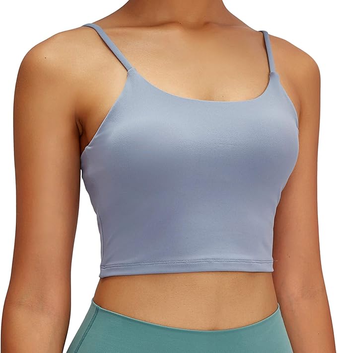 Lemedy Women Padded Sports Bra Fitness Workout Running Shirts Yoga Tank Top