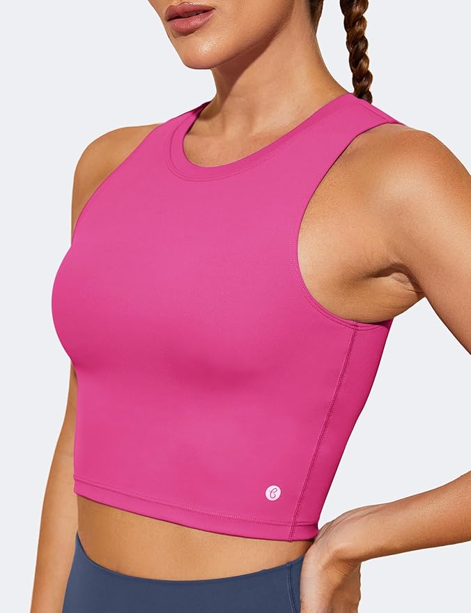 Natural Feelings Nudi Sports Bras for Women Removable Padded Yoga Tank Tops Sleeveless Fitness Workout Crop Tops