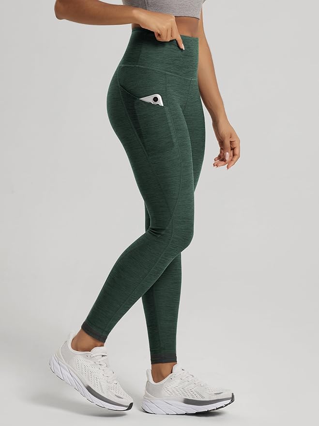 ODODOS Women's High Waisted Yoga Leggings with Pockets, Tummy Control Non See Through Workout Athletic Running Yoga Pants