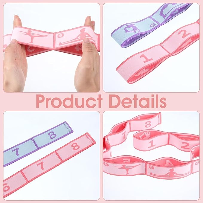 Multi-Loop Stretch Band - Yoga, Pilates, Ballet, and Physical Therapy Stretching Strap for Flexibility, Leg Stretching, and Exercise - Durable Stretching Equipment for Dance and Fitness