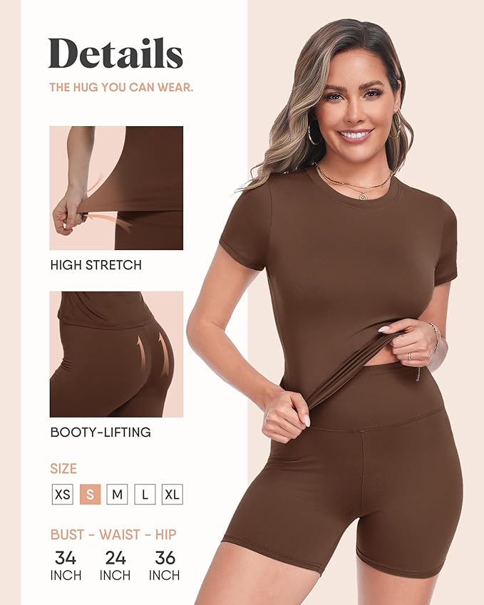 ZOOSIXX Two Piece Workout Sets for Women - Summer Outfits 2 Piece Short Gym Sets Casual Lounge Vacation Matching Clothing