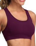 Oalka Women's Racerback Sports Fitness Support Workout Running Bras